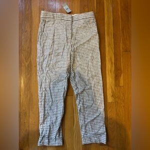 Ann Taylor Women's Brown and White Houndstooth Chinos